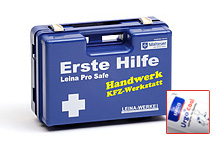 EINA - Erste-Hilfe-Koffer Pro Safe BAU, blau, DIN 13157