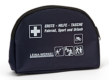 LEINA - Verbandtasche Freizeit-Tasche, schwarze Nylontasche