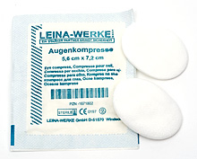 LEINA - 61250 Augenkompressen, 5,6 x 7,2 cm, einzeln