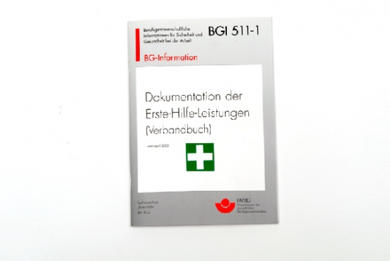 LEINA - 59011 Verbandbuch weiß-grau DIN A5 BGI 511-1