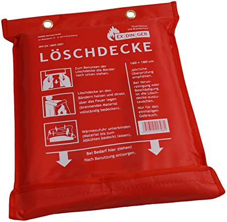 LEINA - Löschdecke, DIN EN 1869, Kunststoffbox, 180x160