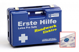 LEINA - Erste-Hilfe-Koffer Pro Safe HANDWERK ELEKTRO, blau, DIN 13157