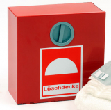 LEINA - Lschdeckenbehlter, Stahlblech, rot