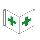 Winkelschild / Nasenschild Quadrat - Aluminium